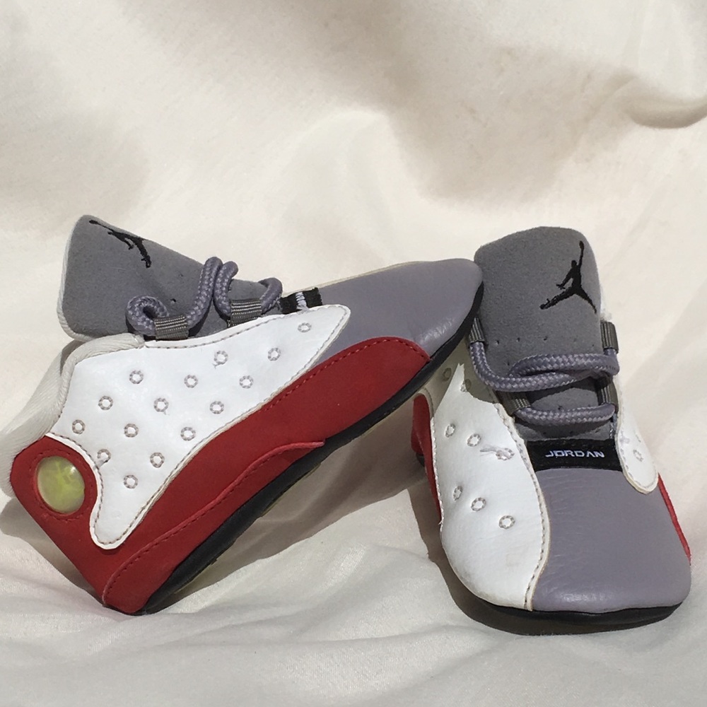 Nike Air Jordan Retro 13 Crib Shoe Grey Toe Sz 4C
